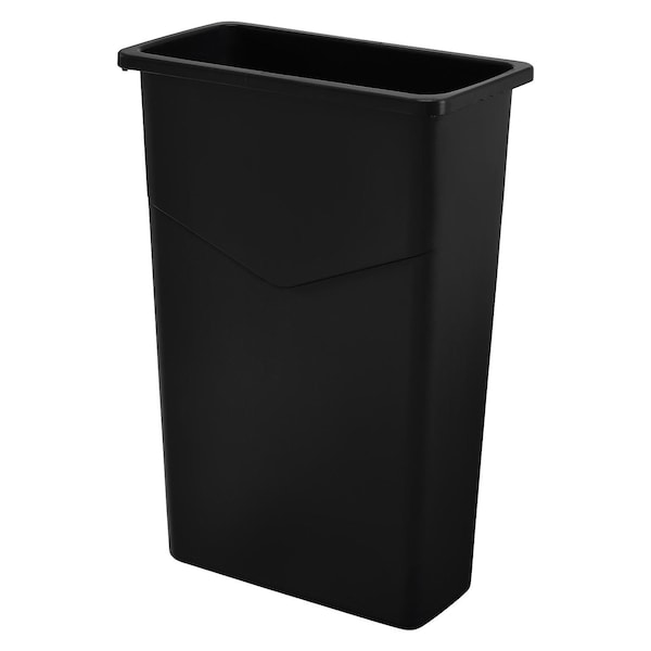 Global Industrial Slim Trash Container, 23 Gallon, Black 261902BK - main